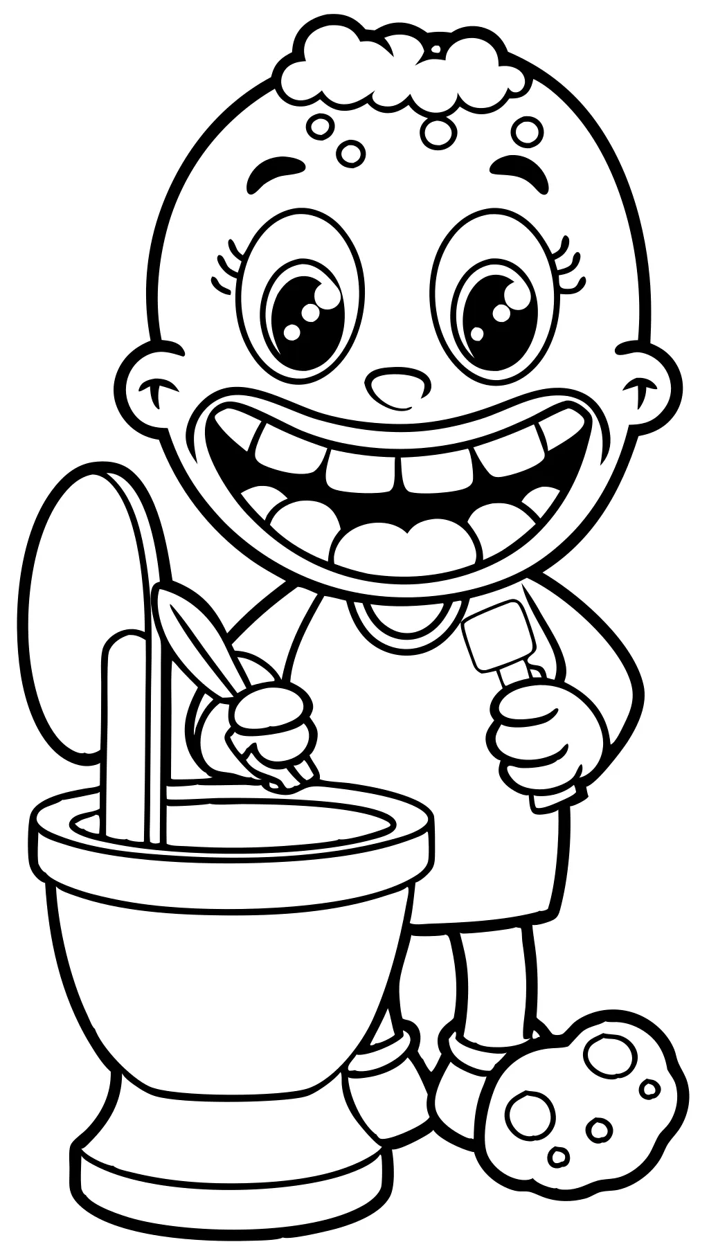 brush teeth coloring page